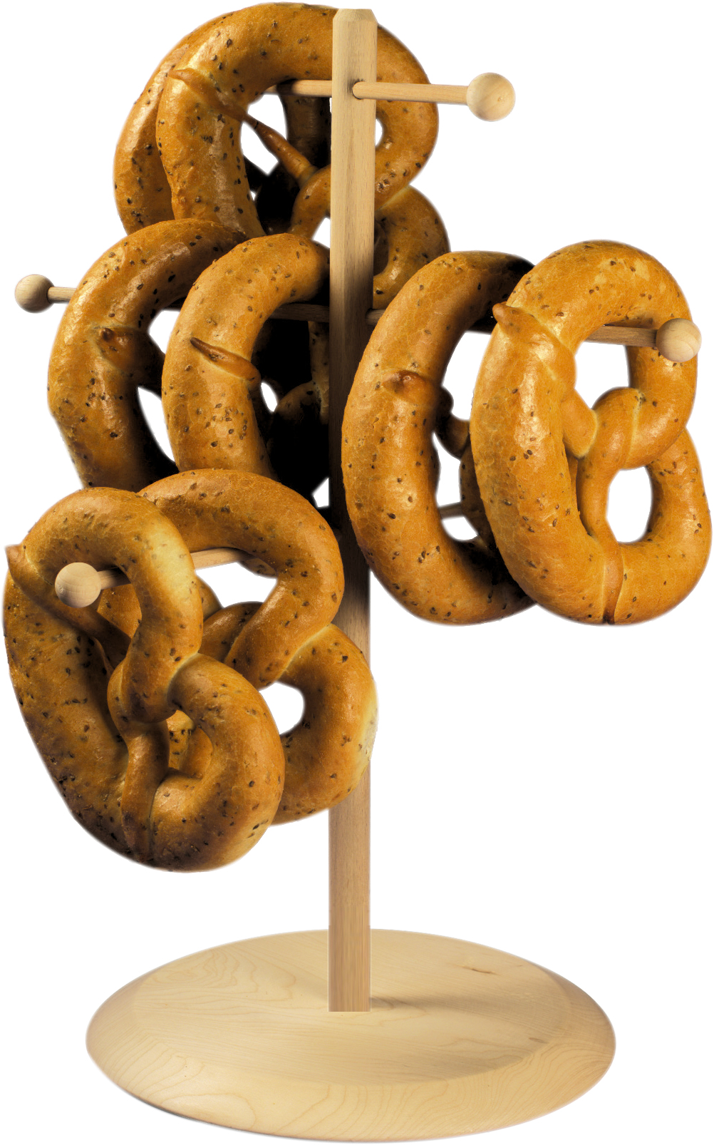 TAMLED Brezelständer Aus Buchenholz - 2 Stück Für Brezeln & Würstchen