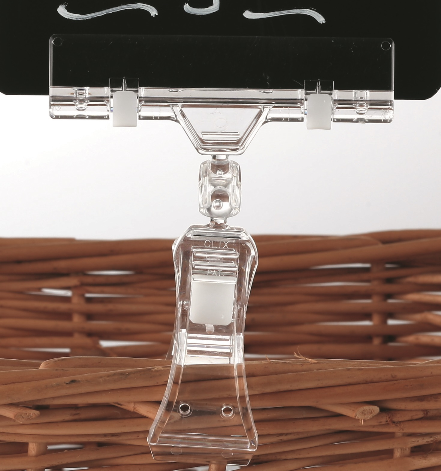 Preisschildhalter Variante: Höhe 10 cm / 1 Kugelgelenk