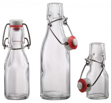 Mini-Bügelverschlussflaschen Variante: Ø 4,5 cm, Höhe 13 cm / 100 ml