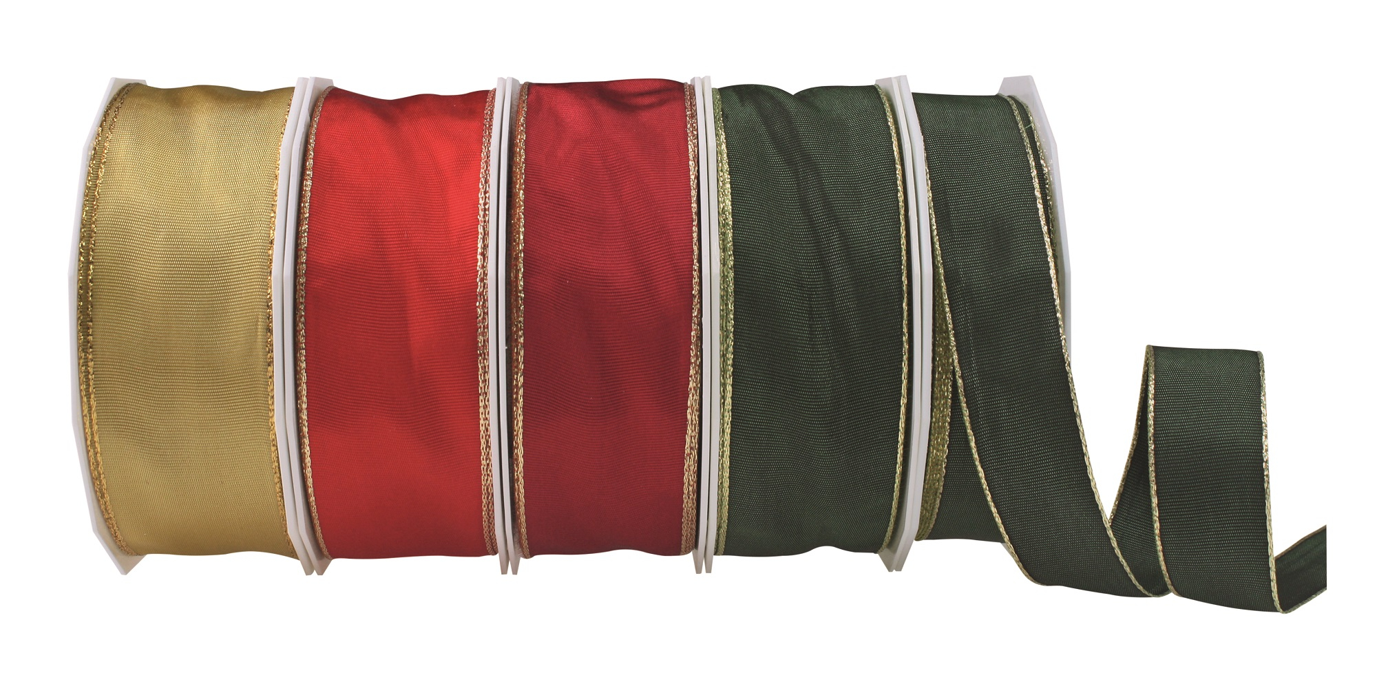 Drahtband 'Weihnachtsbasic' Variante: Rot: 25 mm breit
