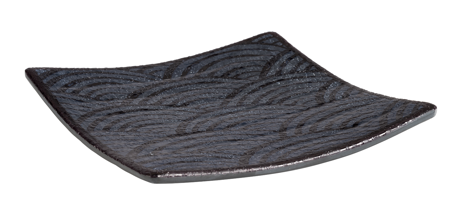 Melamin-Platte 'Wave' / 14 x 14 cm