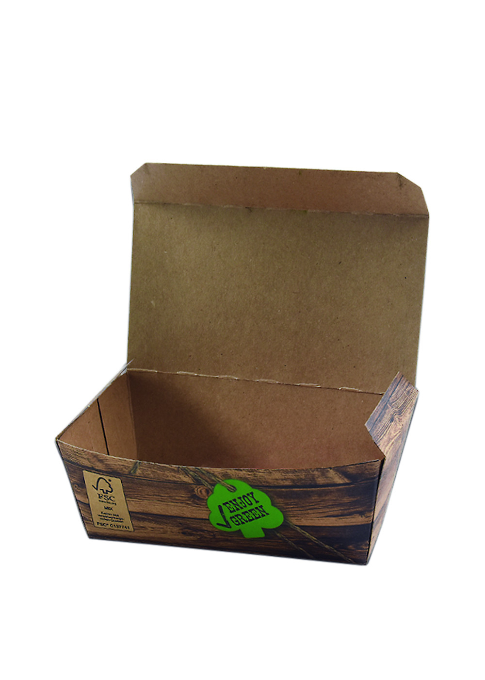 Snack Box „Enjoy Green' / Gr. 124 x 65 x 50 mm