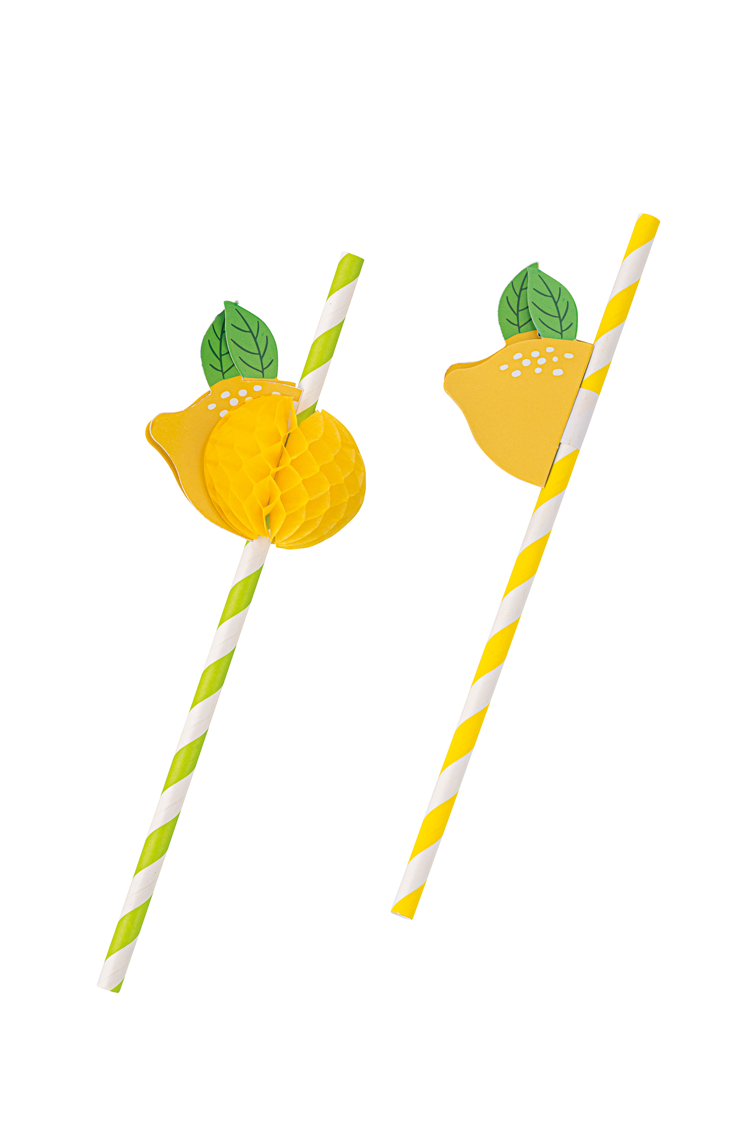 Papierstrohhalm Lemon / 20 cm