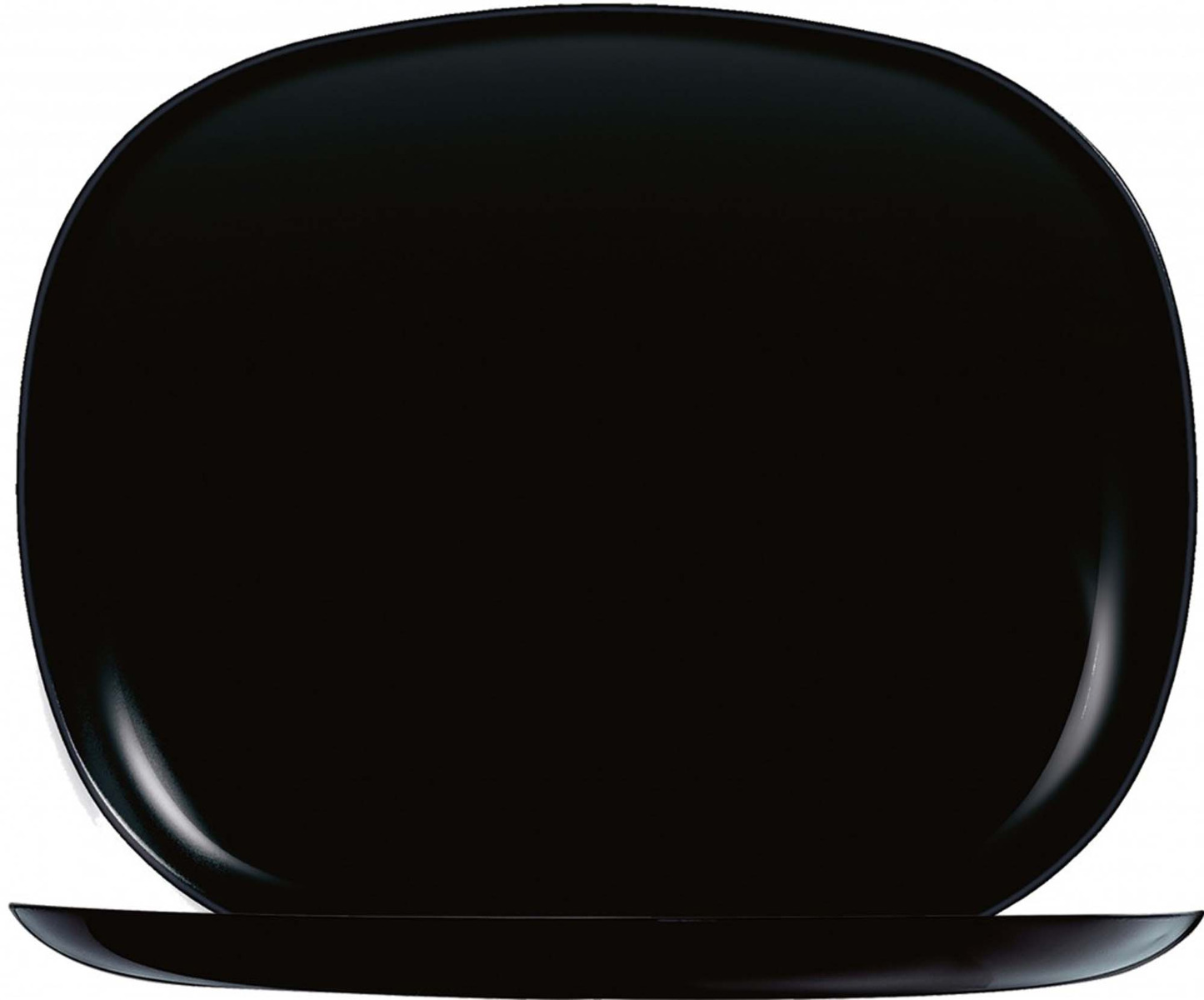 Pizzateller Evolutions schwarz oval | Größe 28 x 23 cm