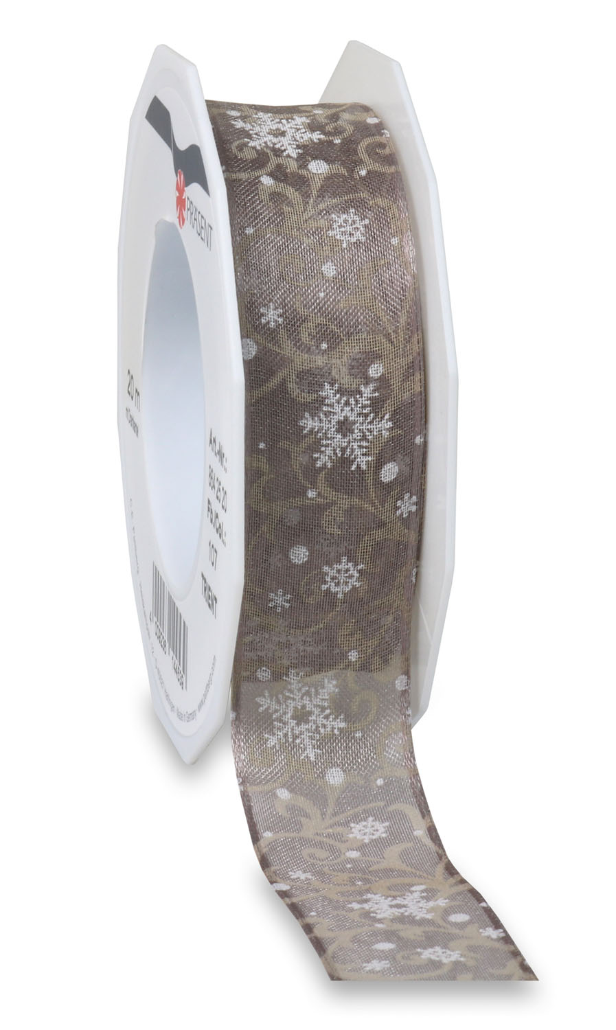 Drahtband 'Trient'-Taupe 25 mm
