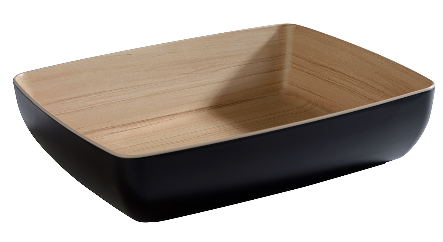 Schale Frida / verschiedene Größen-Schwarz | GN 1/2: 32,5 x 26,5 x 7,5 cm | 4 l