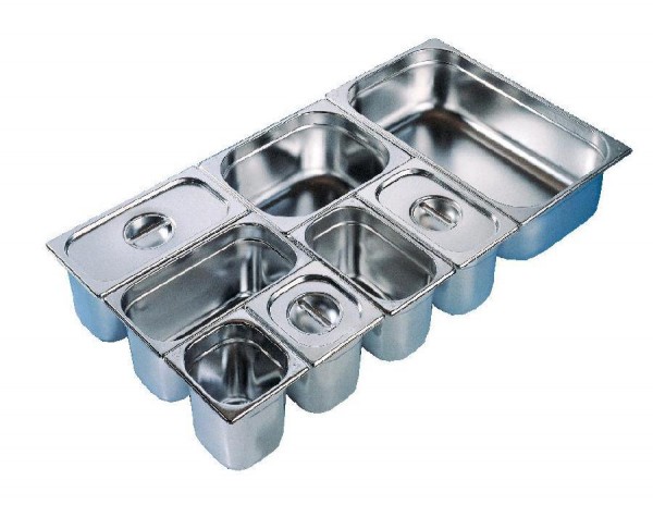GN-Behälter 'Edelstahl' Variante: Artikel GN-Behälter 1/1 / Tiefe 20 mm / Inhalt 2,5 l