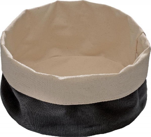 Brottasche Variante: Ø 17 cm, H: 8 cm / Rund, sand/schwarz