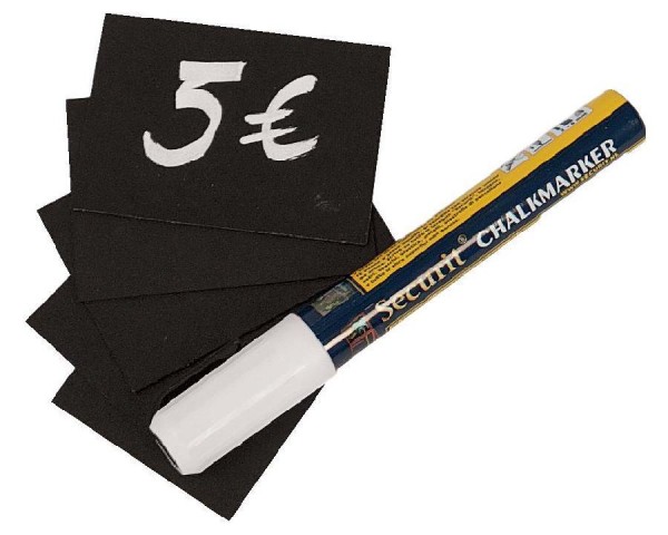 Schilderset mit Kreideschreiber Variante: A8 (5,2x7,4 cm)